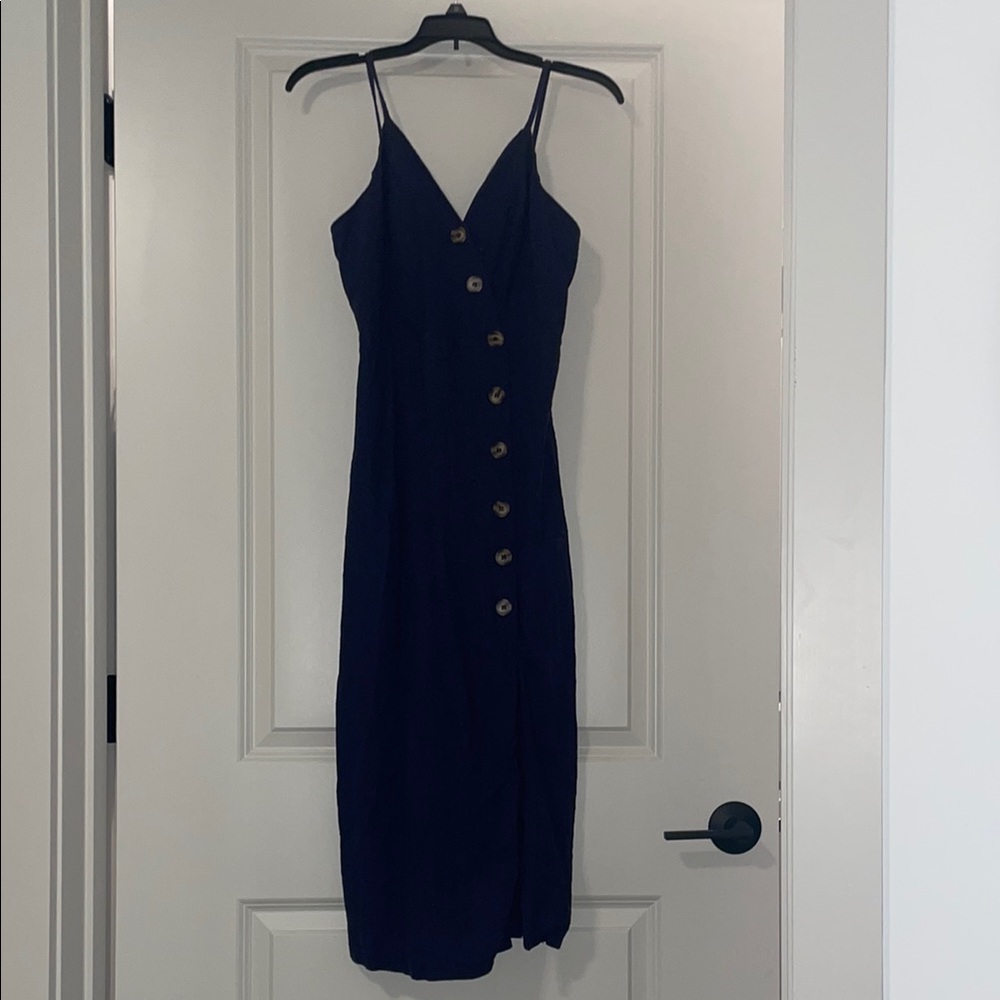 URBAN Romantics Blue Sheath Midi Dress Spaghetti Strap